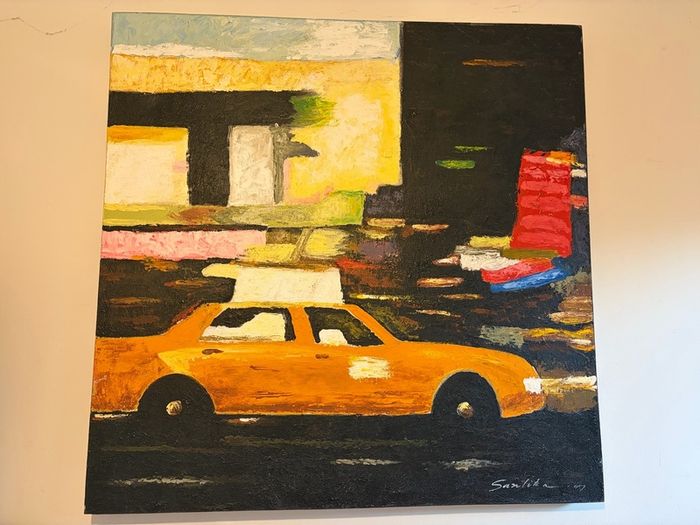 Stunning contemporary hand painted canvas