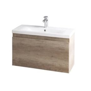 Bathroom vanity unit with matching ceramic  sink