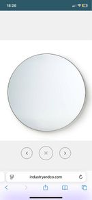 HKliving Round Mirror Metal Frame 120 cm