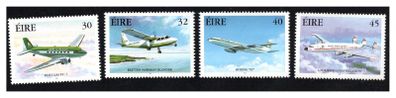 1999 Ireland Civil Aviation (Douglas DC3, Britten Norman Islander, Boeing 707 & Lockheed Constellation) Commemorative Stamps Mint Never Hinged (MNH)