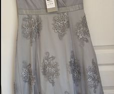 Beautiful brand new Quiz grey dress Size UK 10