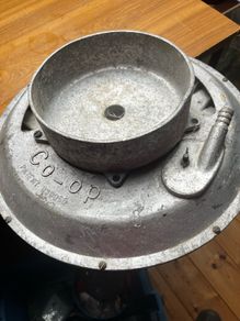 Antique milk cooler.