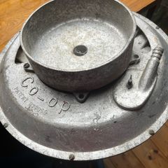 Antique milk cooler.