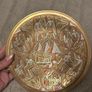 Antique Egyptian brass & silver tray /plate/ dish . Image 3