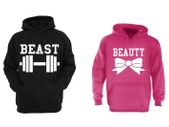 Couple Hoodies - Beauty And Beast Set great gift present for wedding or couples