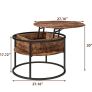Round Coffee Table,Lift Top Coffee Tables for Living Room Image 8