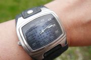 Vintage RIP CURL Men's Black Leather Band. Quartz, Water Resistant Watch.100M/330FT (Fresh battery, works well)