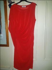 Stunning red midi dress by Jumpo size M/L UK10/12 Postage included