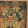 Rare Vintage Virgin And Child Icon Tapestry on Wood. Image 5