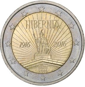 Ireland 2016 2 Euro Coin from Mint Bag Proclamation of Irish Republic Hibernia 1916-2016