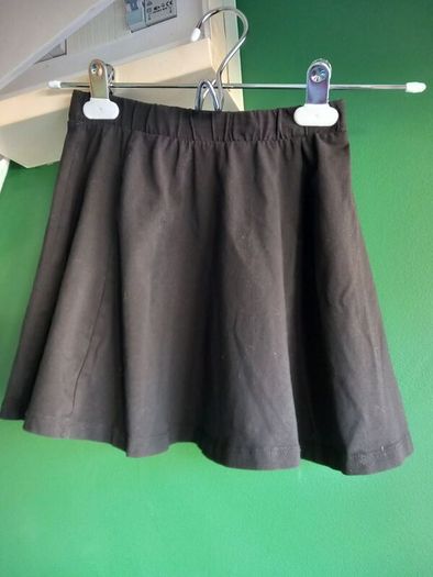 Black skirt and leotard