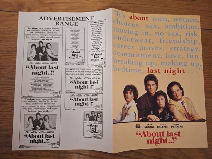 1986 About Last Night Press Kit