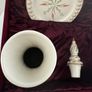 Large Hand Painted Yildiz Palace Porcelain Bottle and Plate Set. Boxed 2016 Image 3