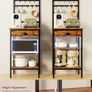 5 Tier Coffee Bar Station, Coffee Stand with Fabric Drawers, 8 S-Shaped Hooks Image 7