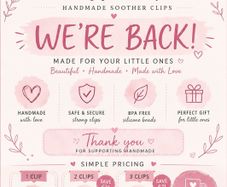 Personalised silicone Soother Clips