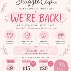 Personalised silicone Soother Clips