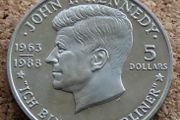 J.F. Kennedy "Ich bin ein Berliner" 5 Dollars 1988