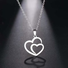 Stainless steel hearts necklace