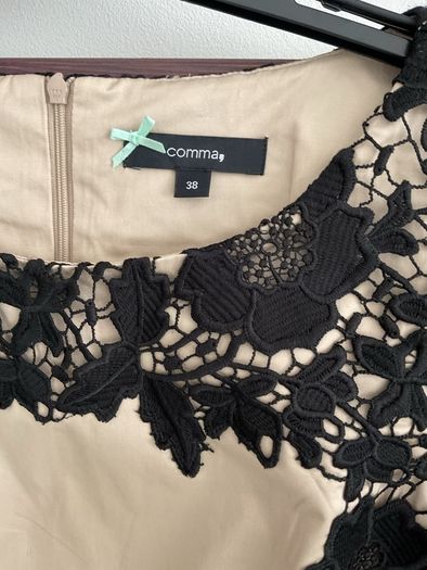 dress occasion brand comma size 12 beige with black lace