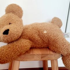 Vintage Sunkid Germany Fuzzy Laying Teddy Bear 40cm