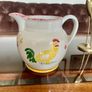 Laura Ashley Hens Ceramic Water or Milk Jug Spongeware Design 1995 Image 4