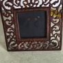 Cast iron photo frame with a rust finish, rustic style decoration. Dimensions: 15x15 cm. Photo dimensions: 7x7 cm. Image 2