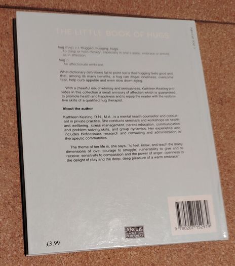 The Little Book of Hugs - Kathleen Keating (Pristine 1990 Hardcover - Gift Quality)