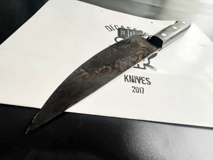 Chef Black Knife Skull Desing By Di'Casteel