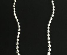 Heavy Solid .950 Silver Luxury Graduated Ball Bead Necklace
