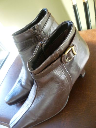 Brown ankle boots Leather Wallis Size Uk 6 Eu 39 Great Used Condition