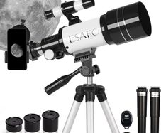 Telescope for Kids & Astronomy Beginners, 70mm Aperture Portable Telescopes with 3 Eyepieces, Height Adjustable Tripod & Phone Adapter Gift for Christmas