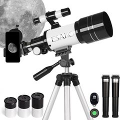 Telescope for Kids & Astronomy Beginners, 70mm Aperture Portable Telescopes with 3 Eyepieces, Height Adjustable Tripod & Phone Adapter Gift for Christmas