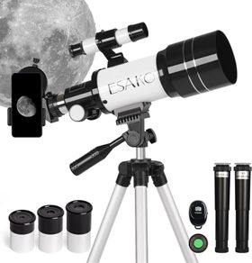 Telescope for Kids & Astronomy Beginners, 70mm Aperture Portable Telescopes with 3 Eyepieces, Height Adjustable Tripod & Phone Adapter Gift for Christmas