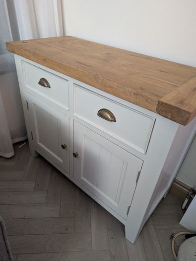 solid oak side unit
