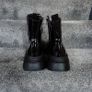 Black Shinny leather funky ankle boots, size 40 Image 7