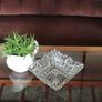 Art Deco Noughts & Crosses Glass Bowl Libochovice 1930s Image 4