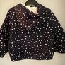 Zara girls navy polka dot spring summer jacket Age 18-24 months EUC Image 3