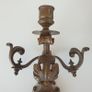 French pair brass wall sconces for candles vintage Image 4