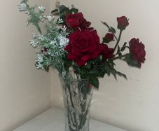 Flower vase and flowers