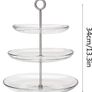 Fruit basket Fruit tray Fruit Bowl,Glass Serving 3 Tier Vertex Fruit Racks Cake Stand Countertop Chrome Large Capacity Storage Fruit and Other Produce Fruit bowls Image 3