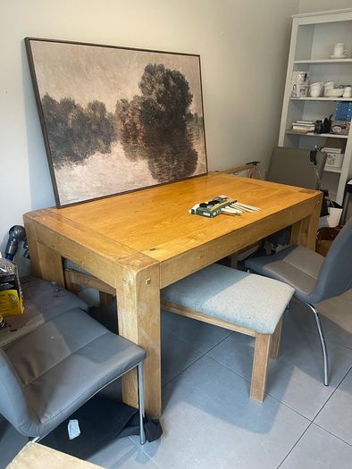 Solid wood country kitchen style table