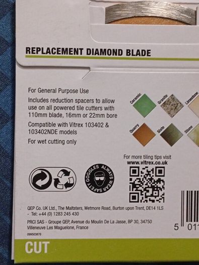 4 x Vitrex 110mm Replacement Diamond Disk