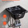 Shampoo Bowl, ABS Plastic Shampoo Sink for Salons and Home, Easy to Clean and Install Salon Shampoo Bowls for Hair Stylists, Shampoo Sink for Spa Center, Barbershop and Beauty Salon Use, Black Image 6