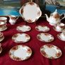 22 Piece Royal Albert Old Country Roses Bone China Gold Gilt Tea Set With Tea Pot Made in England Image 2