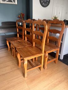 Free 6 solid wood chairs