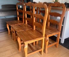 Free 6 solid wood chairs
