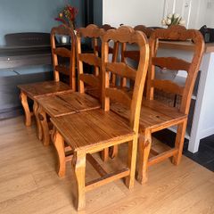 Free 6 solid wood chairs