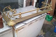 A Beautiful Antique Brass Fireplace Fender with awesome Scroll Brass on the Sides
