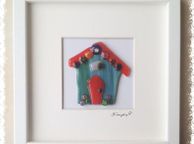main image for ad Handmade Glass Art Frame - Green Fairy House