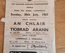 1967 Munster Hurling Final Programme  Clare v Tipperary